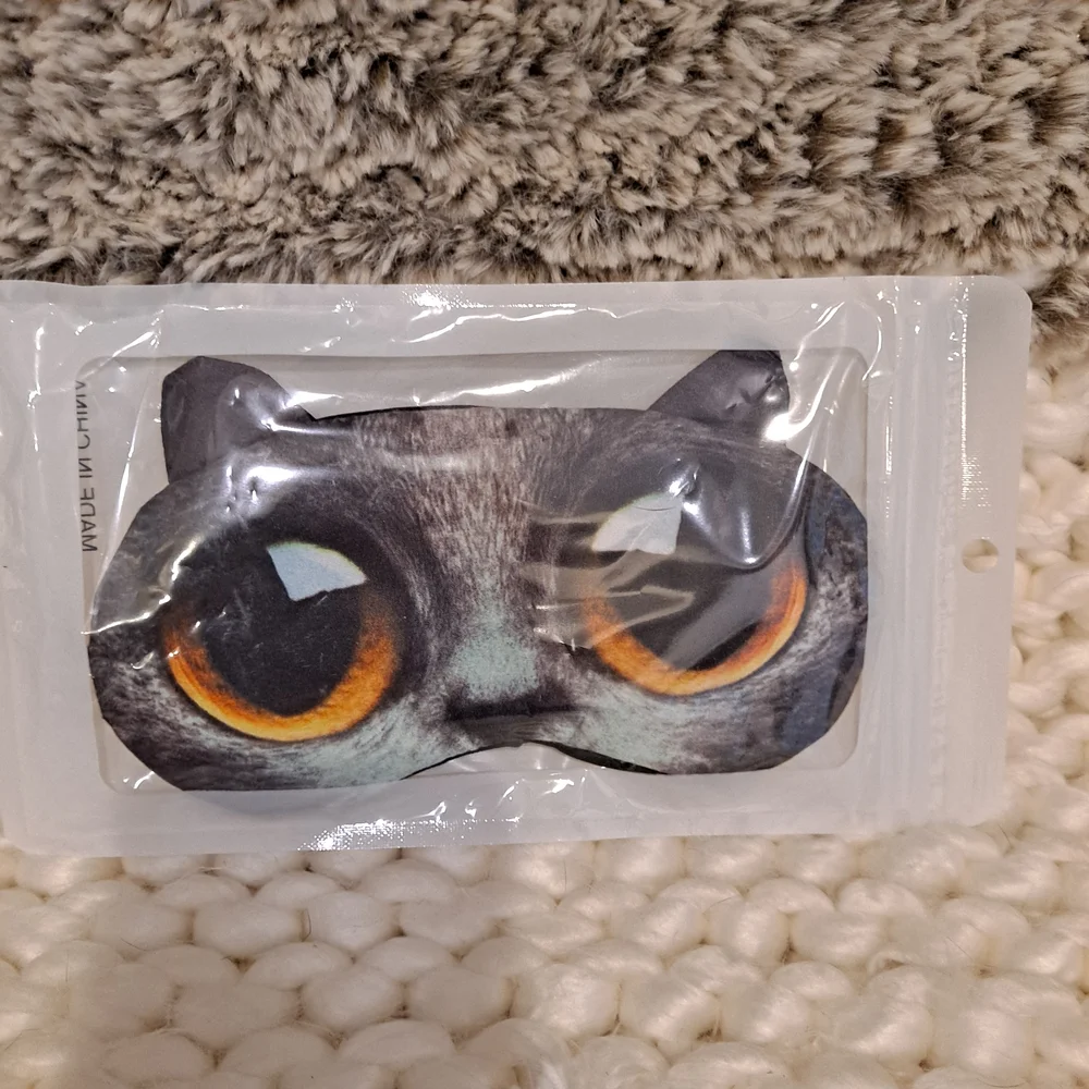 Cat Eye Sleep Mask - Black and Orange